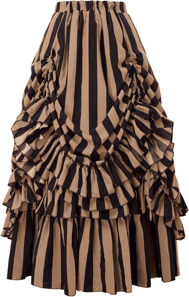 Women's Victorian Gothic Skirt Steampunk Vintage Style Skirt