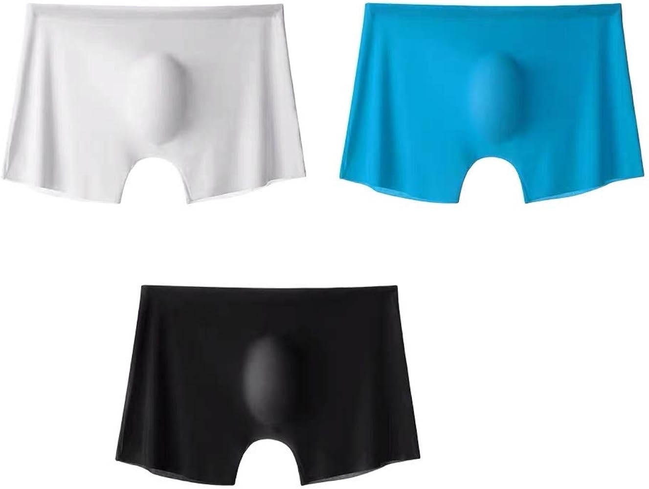 GOLD XIONG Men's Traceless Brief Boxers Ice Silk undewearsexy See-Through Transparent Briefs