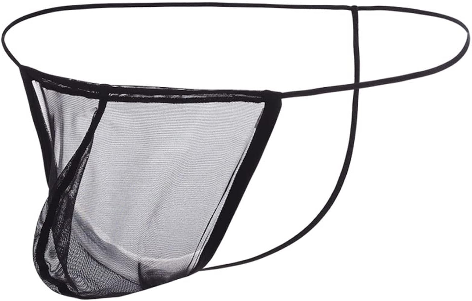 ZONBAILON Men's See-through T-back Thong Sexy Sheer Mesh String Underwear
