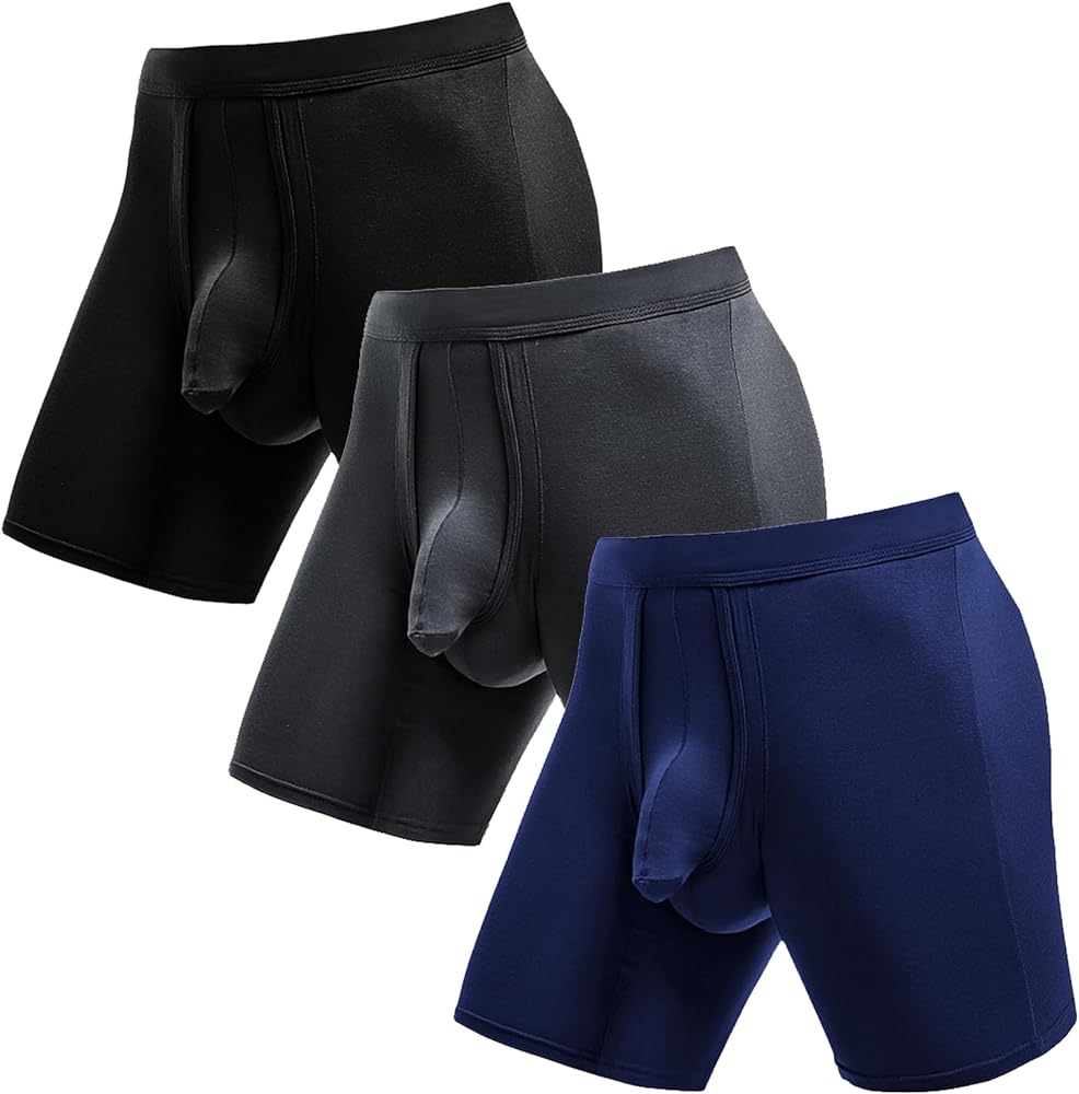Dual Pouch Mens underwear Elephant Trunk Boxer Briefs Lifting Athletic Supporter