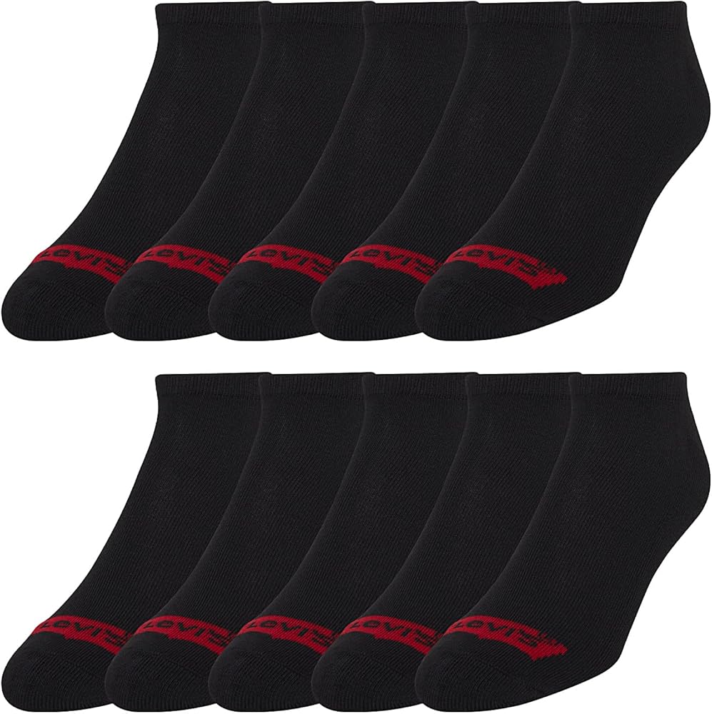 Levi's Mens Socks 10 Pairs Crew Low Cut No Show Quarter Ankle Socks for Men Premium Athletic Men's Socks Size 9-12
