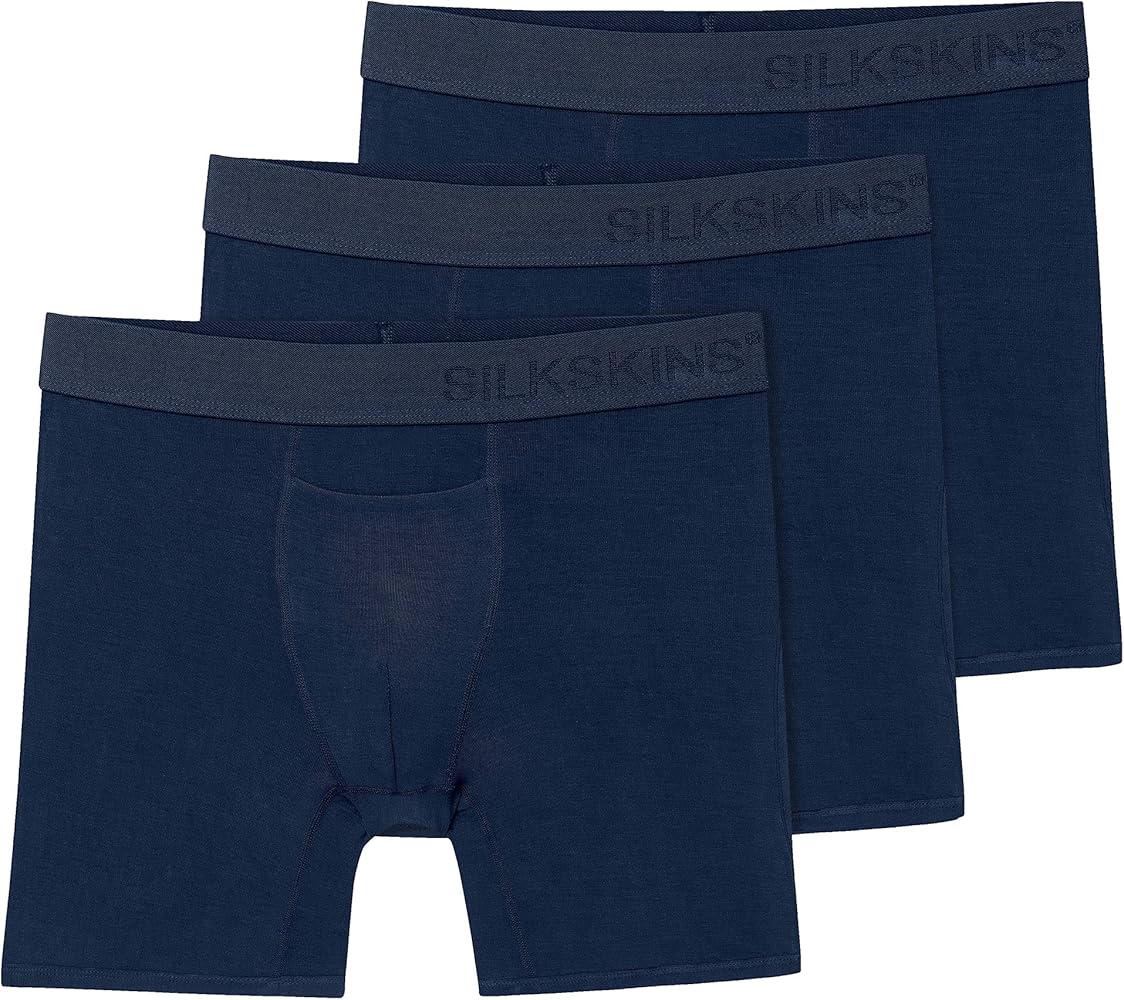 Terramar Men's 6" Silkskins Boxer Briefs