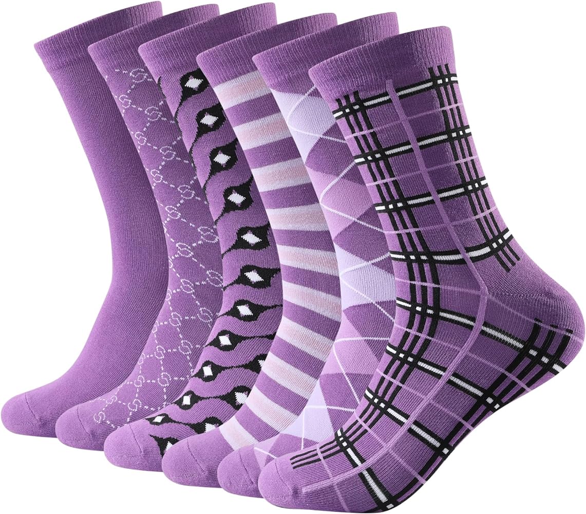 Mens Dress Socks 6 Pack Silver Anti Odor Combed Cotton Moisture Wicking Size 6-14