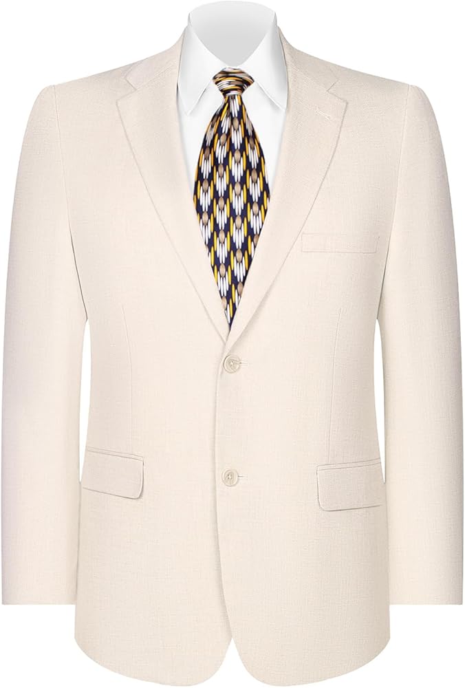 AMY ZHU Men's Sport Coat Classic Fit 2 Button Stretch Blazer Suit Jacket
