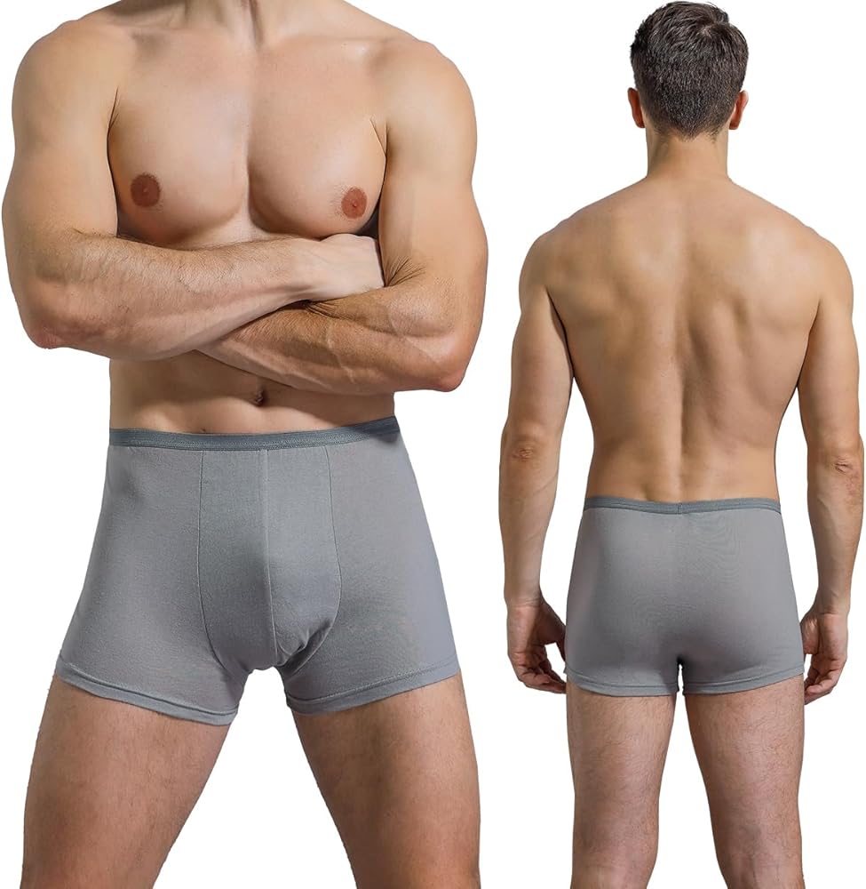 5-Pack-Mens-Disposable-Underwear,100% Cotton Portable Boxers Briefs for Travel Fitness Hospital Stays