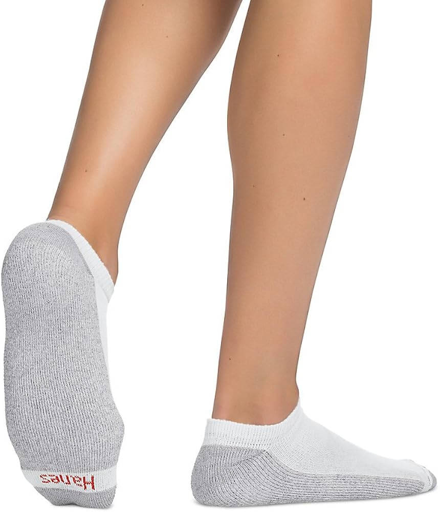 Hanes Men's No-Show Socks 12-Pack_White_10-13