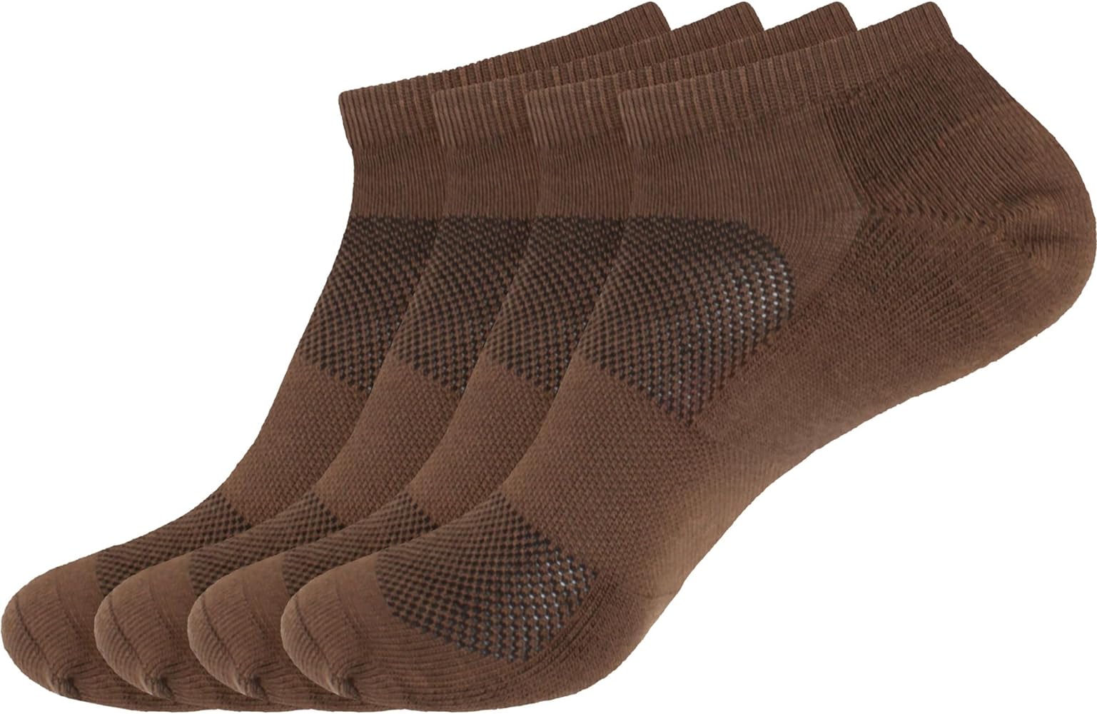 Men's Rayon from Bamboo Fiber Colored Sports Superior Wicking Athletic Ankle Socks - 4 Pair Value Pack