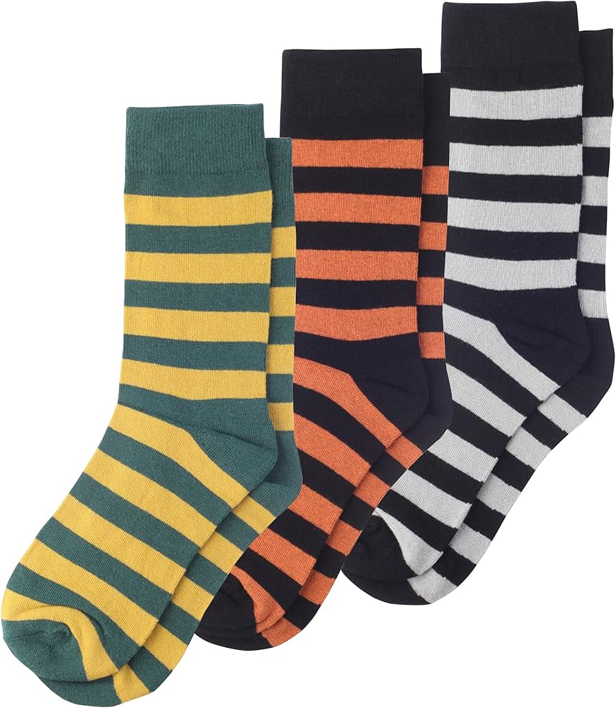 Jacob Alexander College Stripe Cotton Dress Socks