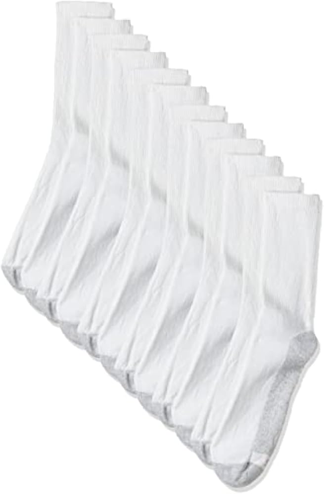 Hanes Men's 6-12 6-Pack Cushion Crew Socks