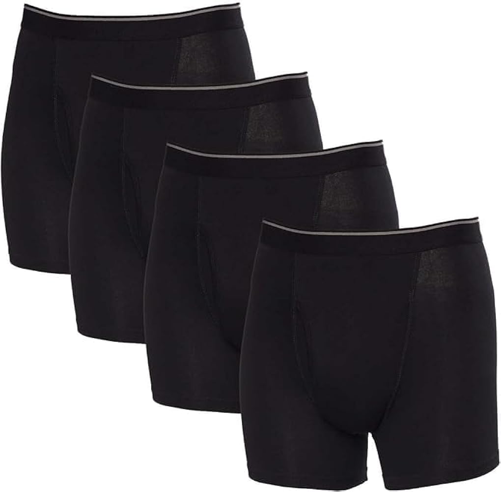 Kirkland_Signature Men's Boxer Brief, 4-pack, Black, 36