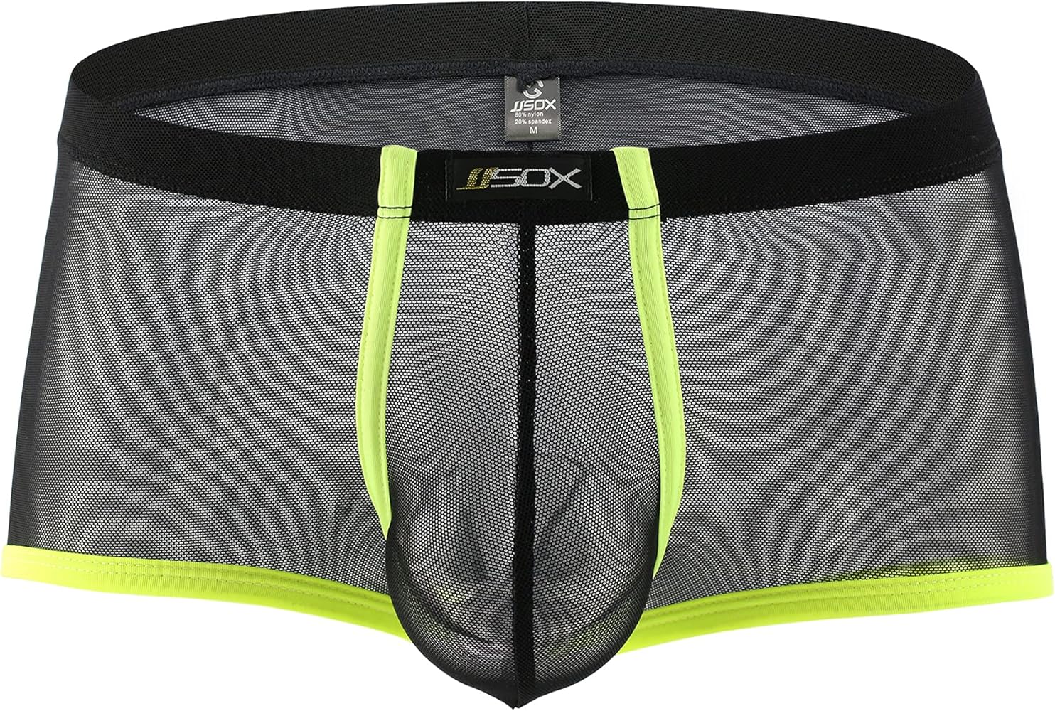 Men's Silky Comfort Sexy See-Through Mesh Boxer Briefs Underwear