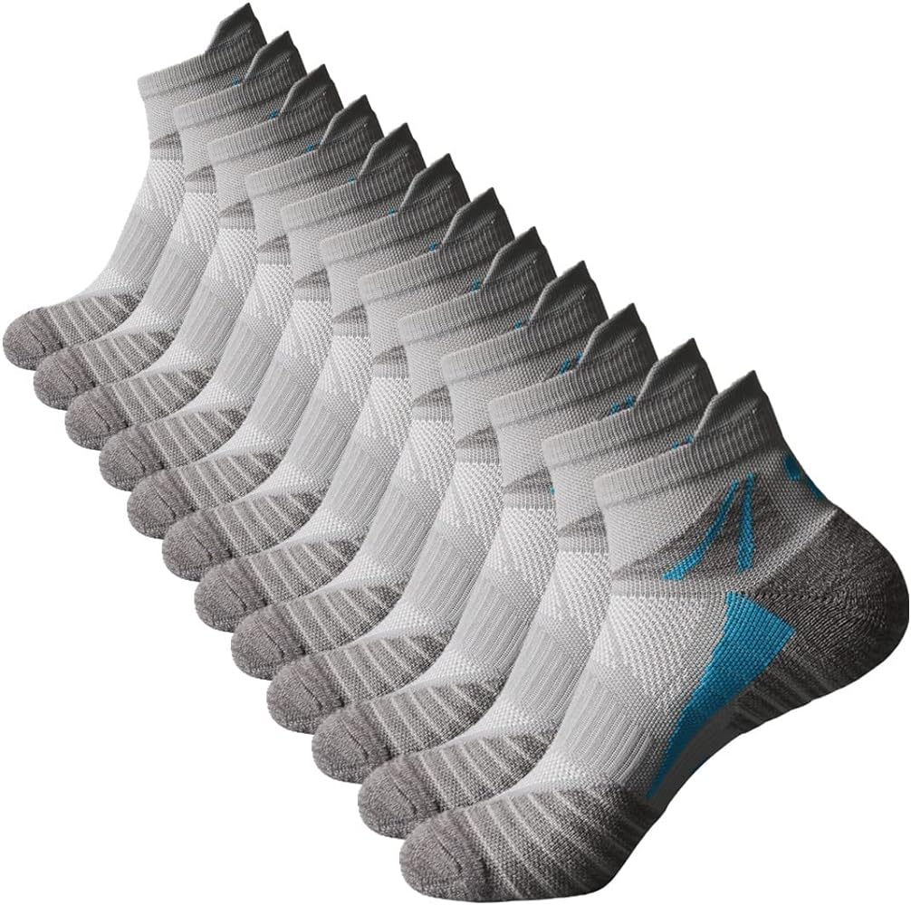 Socks For Men And Women No Show Athletic Running Ankle Compression Socks 100% Cotton Workout Low Cut Crew Socks