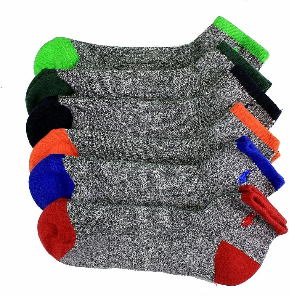 Polo 6 Pack Quarter Grey Sock