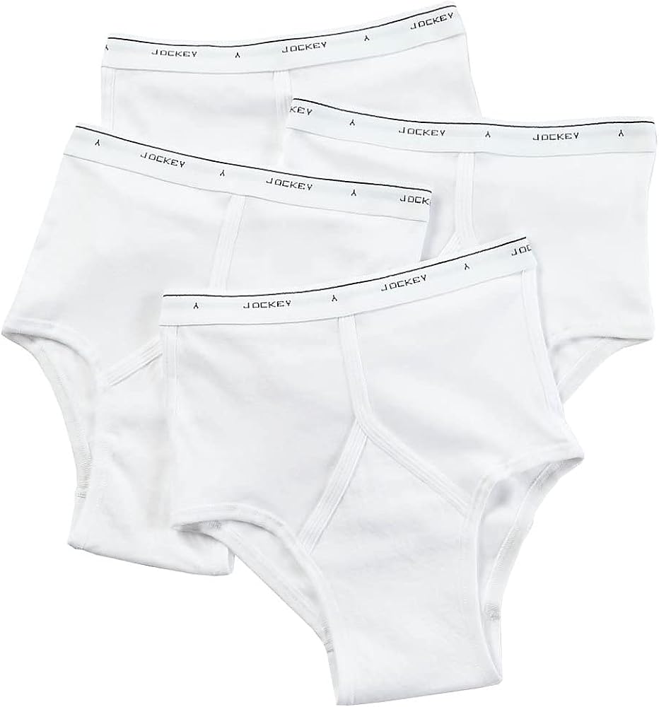 Jockey 4-pk. White Full Rise Briefs (36 Waist, White)