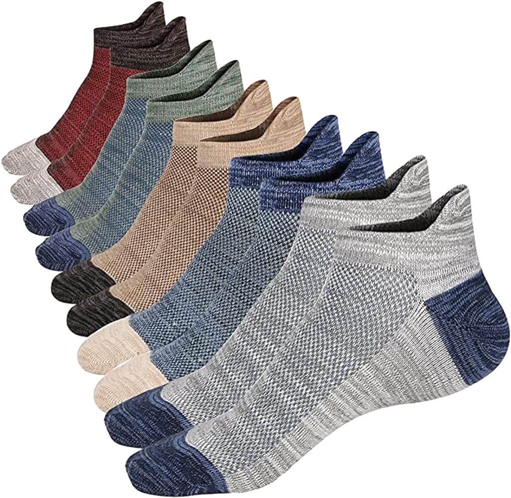 Ankle Low Cut Socks for Men/Women Short Cotton Casual Anti-Skid Moisture Wicking Socks