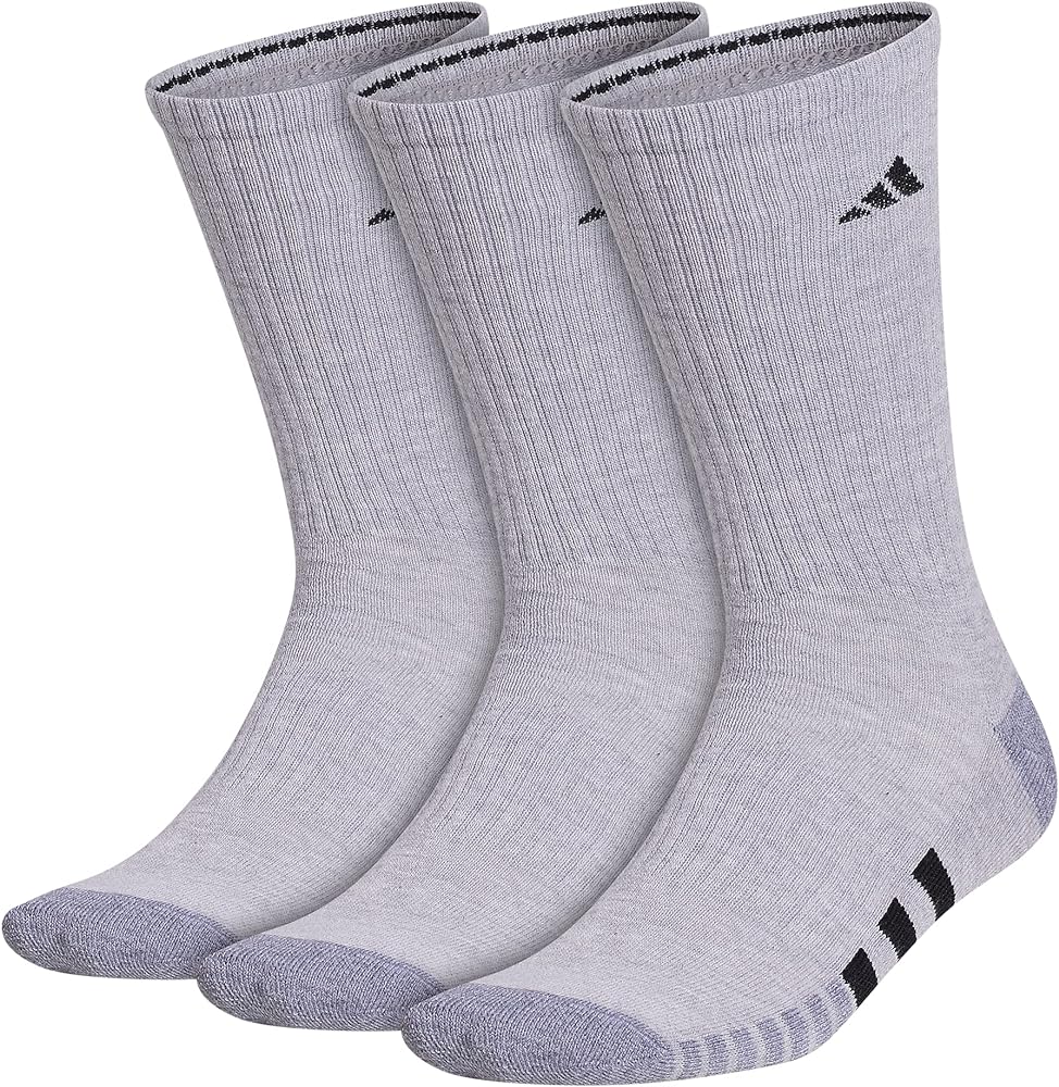 adidas Men's Cushioned Crew Socks Above The Ankle Fit with Arch Compression (3-Pair)