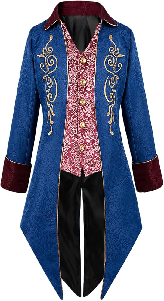 Vintage Men's Tailcoat Gothic Tailcoat Long Jacket Steampunk Victorian Coat Stylish Tailcoat Elegant Tuxedo