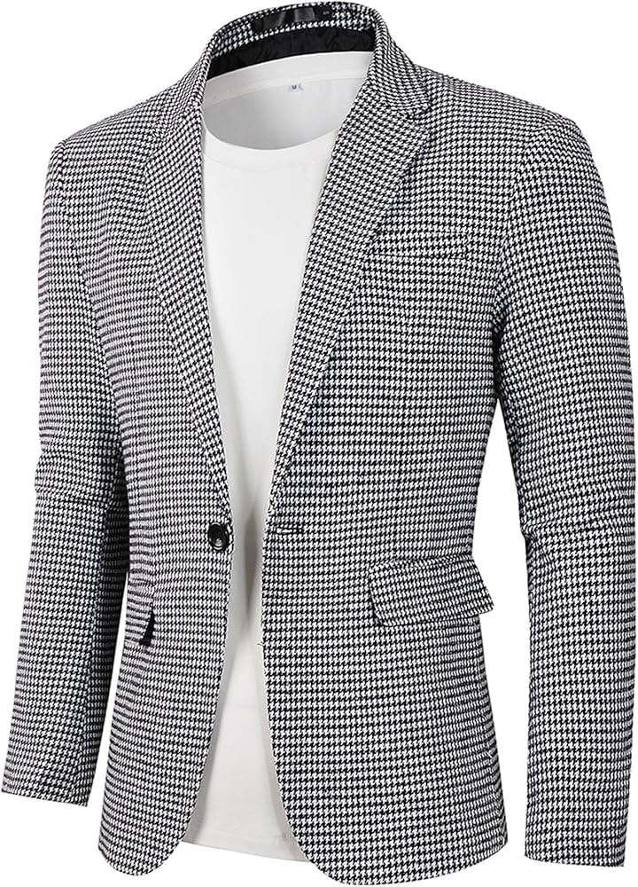 Beninos Men's Casual Blazer Suit Jackets Lightweight Sports Coats One Button
