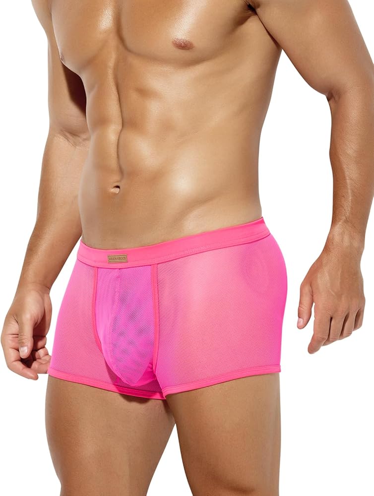 Arjen Kroos Sexy Underwear for Men Breathable Mesh Boxer Briefs Comfort Soft Trunks