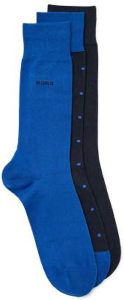 BOSS Men's 3 Pack Bold Logo Cotton Socks