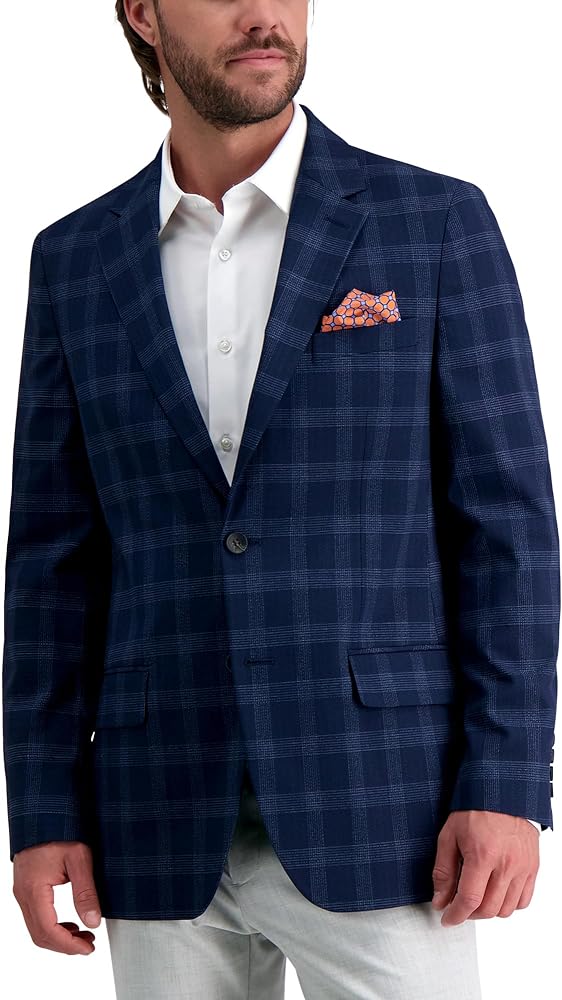 Haggar Men's Tailored Fit Subtle Print Stretch Sportcoat