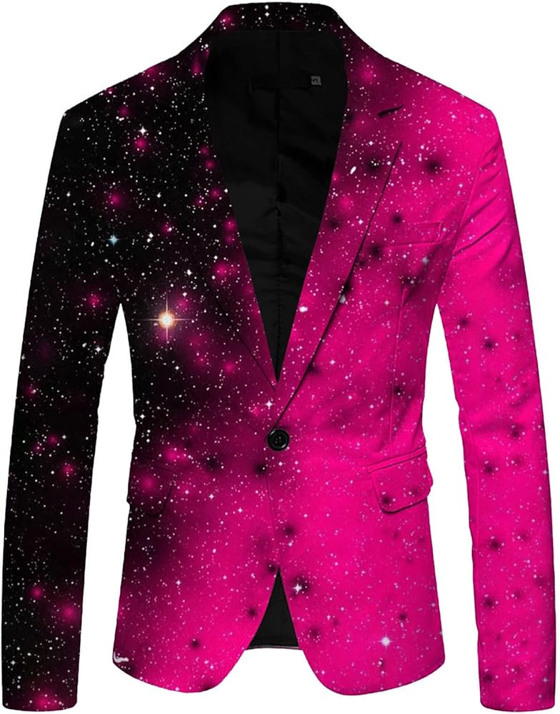 Mens Stylish Dinner Tux Blazer Slim Fit Sequin Suit Jacket Sport Coat