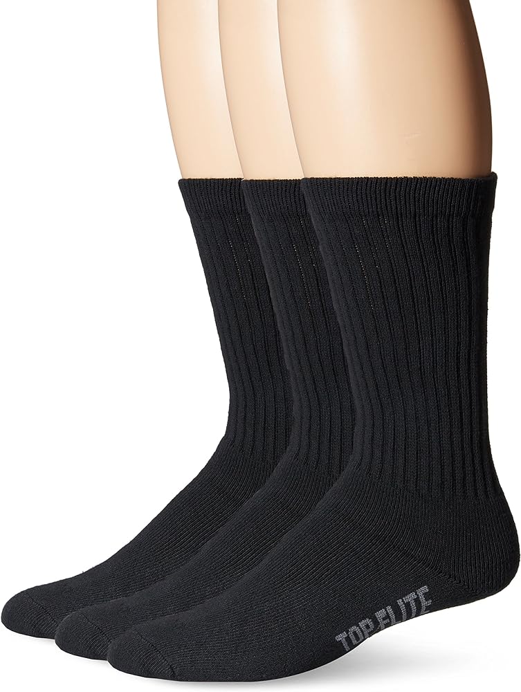 Top Flite Men's Sport Full Cushion Crew Socks 3 Pair Pack