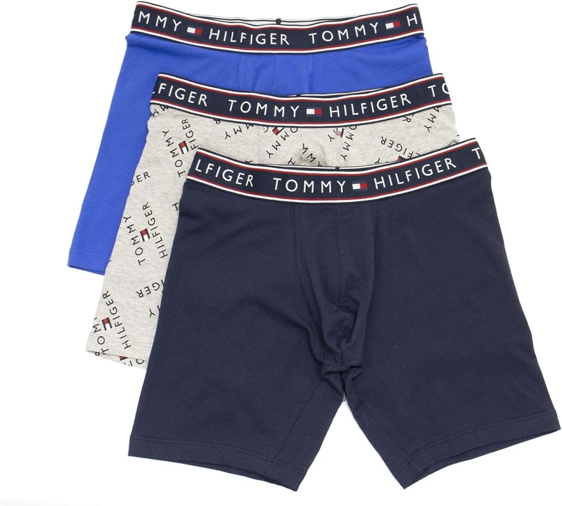 Tommy Hilfiger Men's Cotton Stretch Boxer Brief Multipack, Cyber Grey, Large