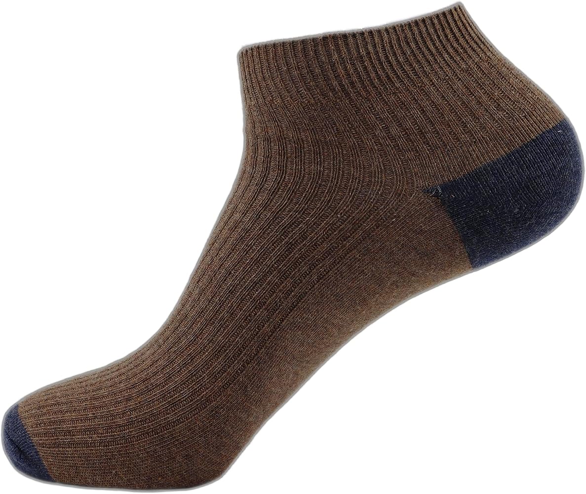 4 Pairs Men's and Women's Cotton Running Athletic Low Cut Socks Color-Block No Show Socks