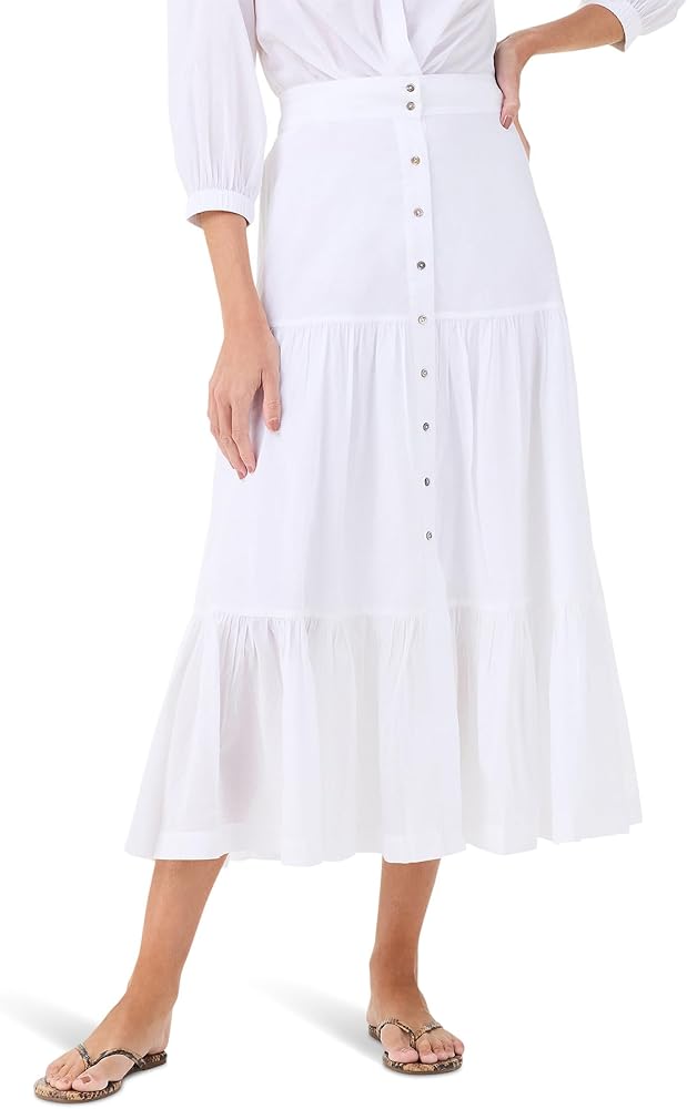 NIC+ZOE Women's Cotton Tiered Skirt