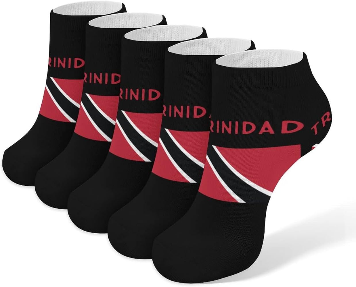 Trinidad Flag Low Cut Ankle Sock Casual Short Socks Cushioned Breathable Socks Multipack