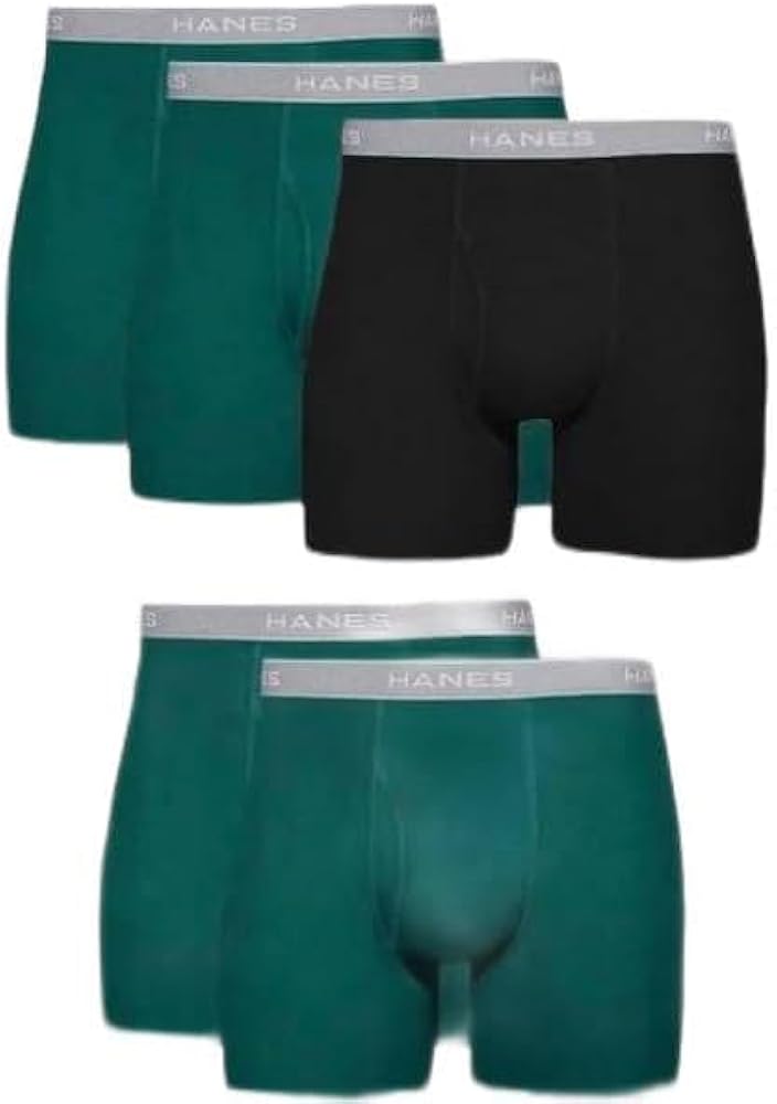 Hanes Men's Boxer Briefs, Assorted - 5 pack, 3X-Large