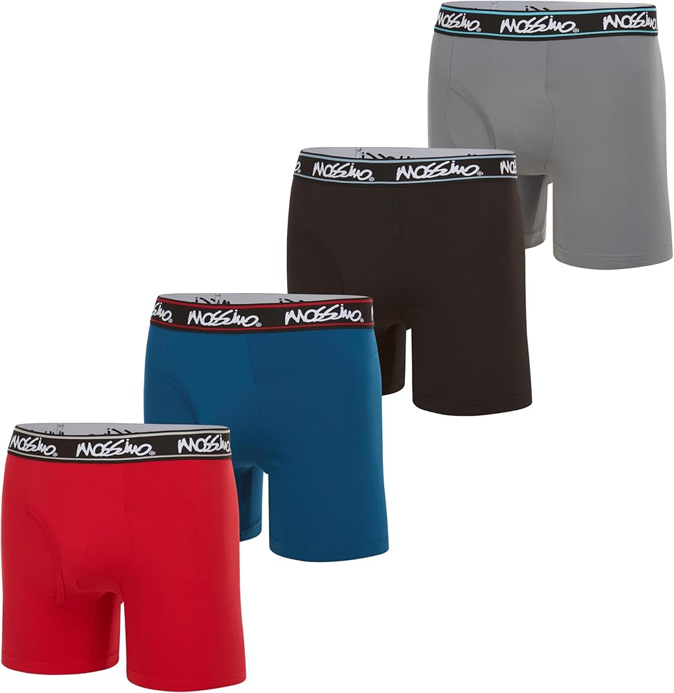 Mossimo 4-Pack Performance Boxers Briefs for Men - Breathable Underwear for Men - Tagless No Ride Up Comfort