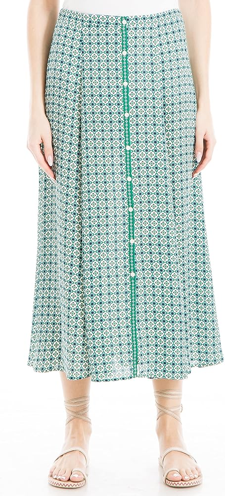 Max Studio Women's Maxi Skirt with Buttons