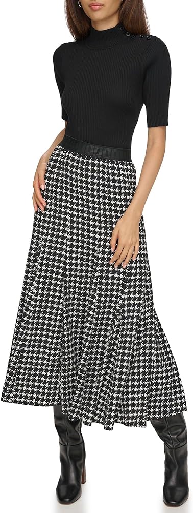 KARL LAGERFELD Women's Sneaker Houndstooth Skirt