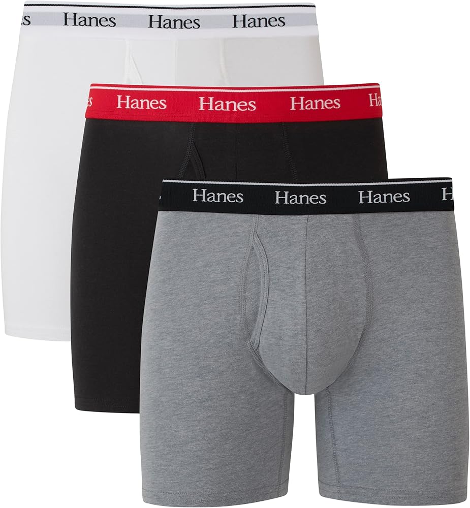 Hanes Originals Men’s Boxer Briefs & Trunks, Stretch Cotton Moisture-Wicking Underwear, Modern Fit Low Rise, Multipacks