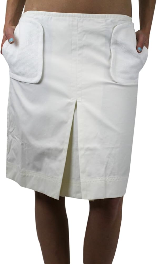 Custo Barcelona Women's Lux White Pocket Pencil Skirt 293526