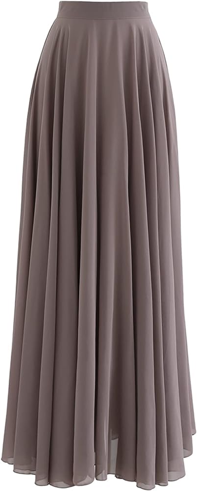 CHICWISH Women's Timeless Favorite Chiffon Maxi Prom Party Skirt