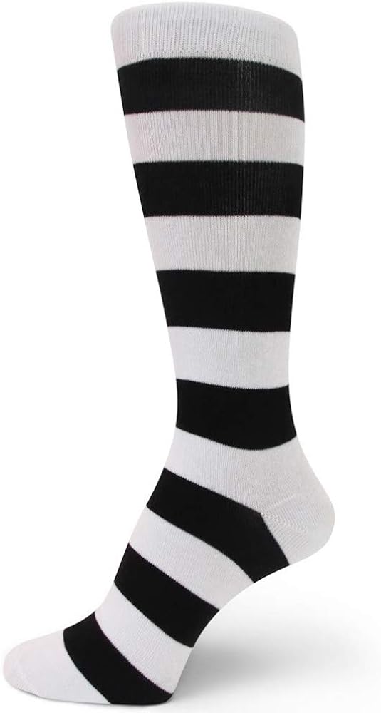 Striped Mens/Groomsmen/Cosplay/Halloween Costume Socks, Size 10-13