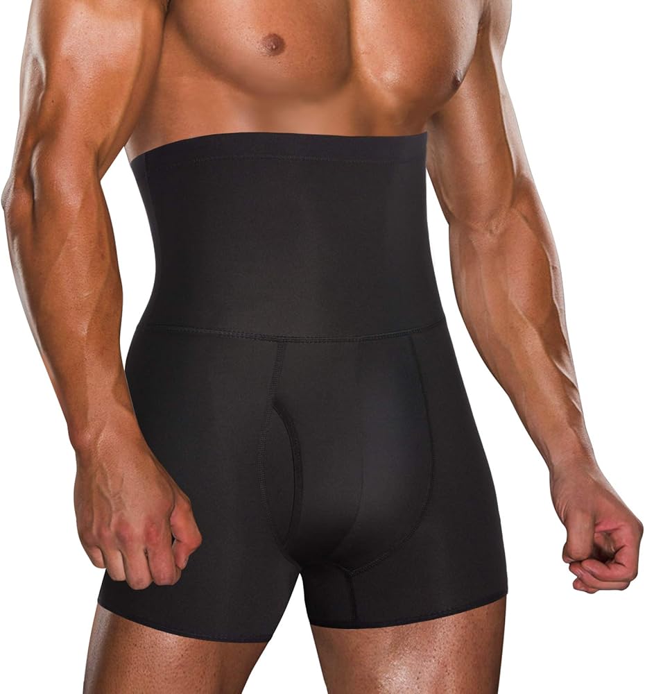 TAILONG Men Tummy Control Shorts High Waist Slimming Underwear Body Shaper Seamless Belly Girdle Boxer Briefs