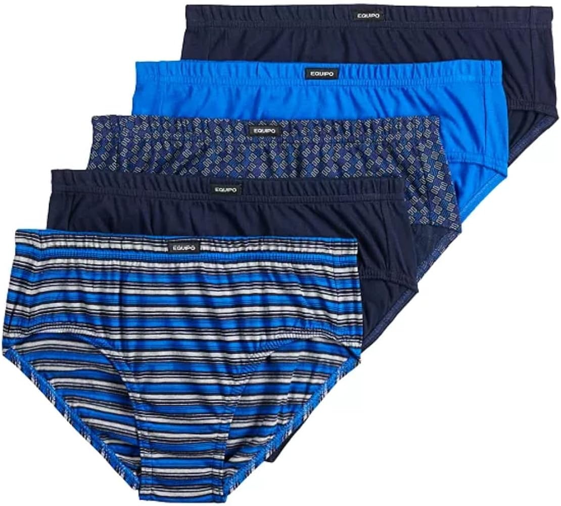 Equipo Men's 5-pack Low Rise Briefs (x_l) Navy, Blue, Black