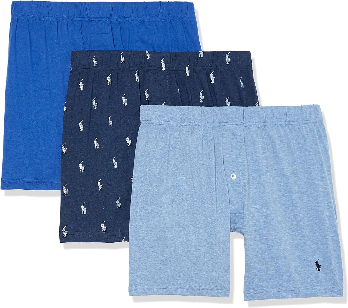 Polo Ralph Lauren Mens Classic Fit Knit Boxers 3 Pack