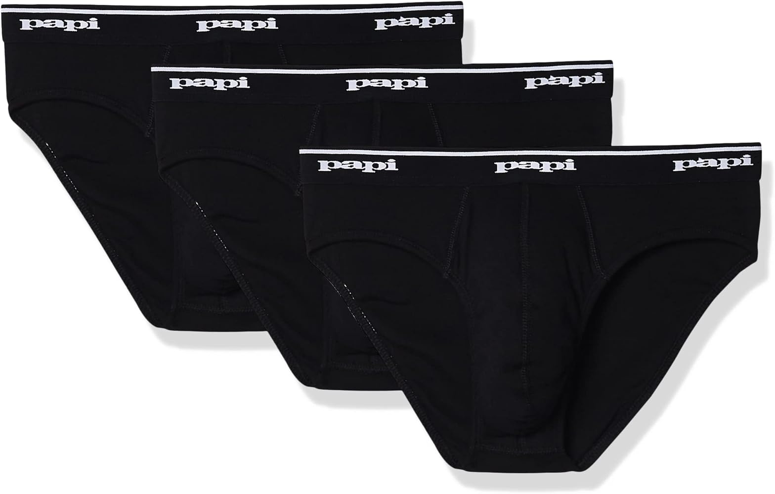 papi Men's Cotton Low Rise Brief Pack of 3 Underwear