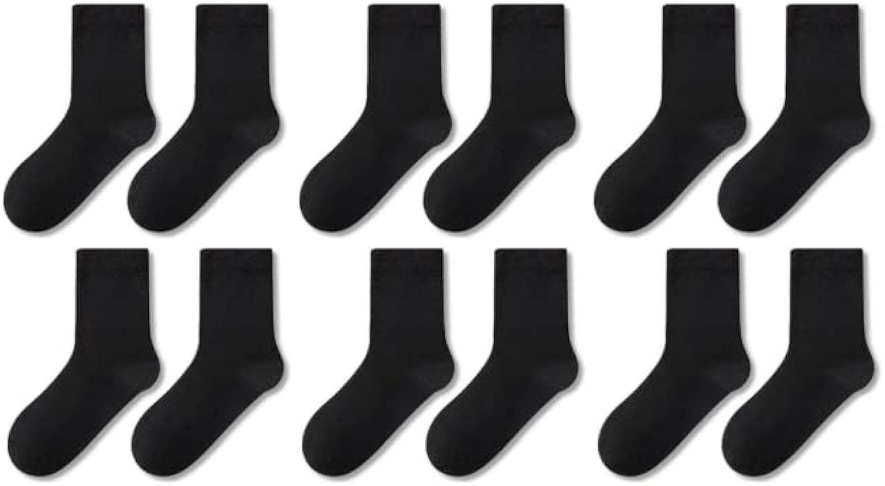 Socks for Men, Cotton, 6 Pairs, Breathable and Sweat-Absorbing Hosiery
