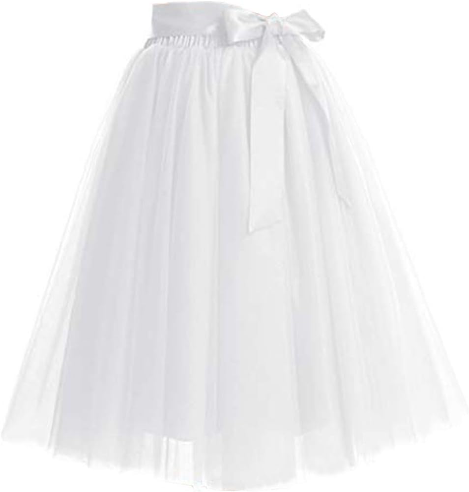 929 - Plus Size Women's A-Line Short Knee Length Tutu Tulle Wedding Prom Skirt