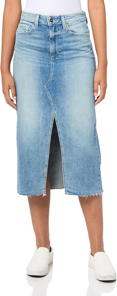 PAIGE Women's Meadow Midi Skirt Front Slit
