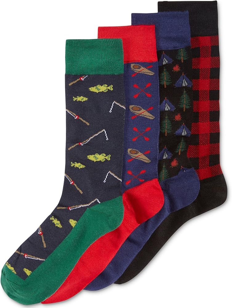 Club Room Men's 4-Pack Gentleman Pattern Socks Gift Box