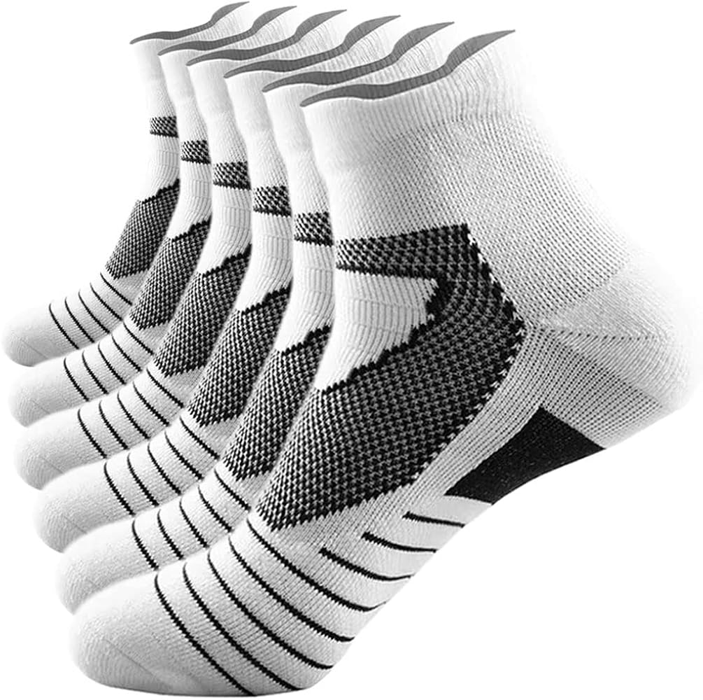 Mens Socks 100% Cotton Multipack Ankle Cushioned Casual Dry Control Compression Socks For Men Crew Socks