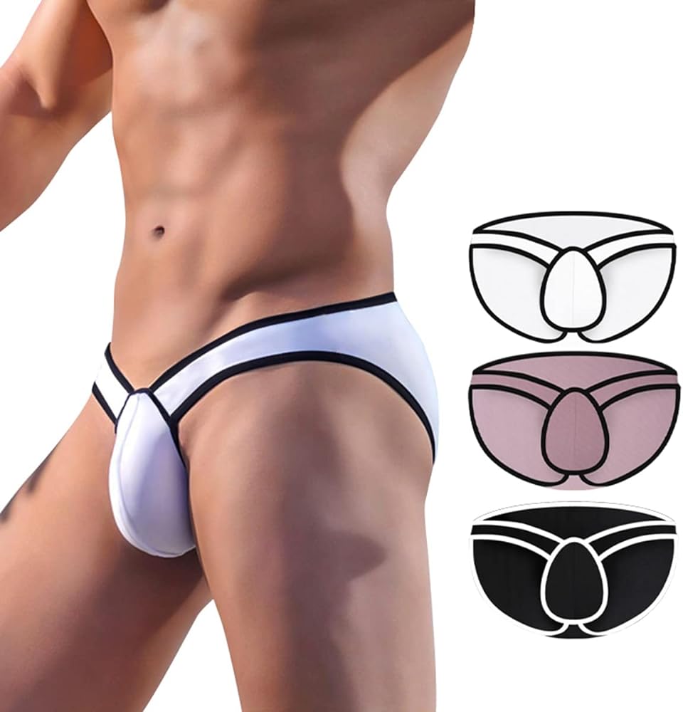 Meshal Men's Cotton Low Rise Briefs Soft Breathable Bulge Pouch Sexy Underwear
