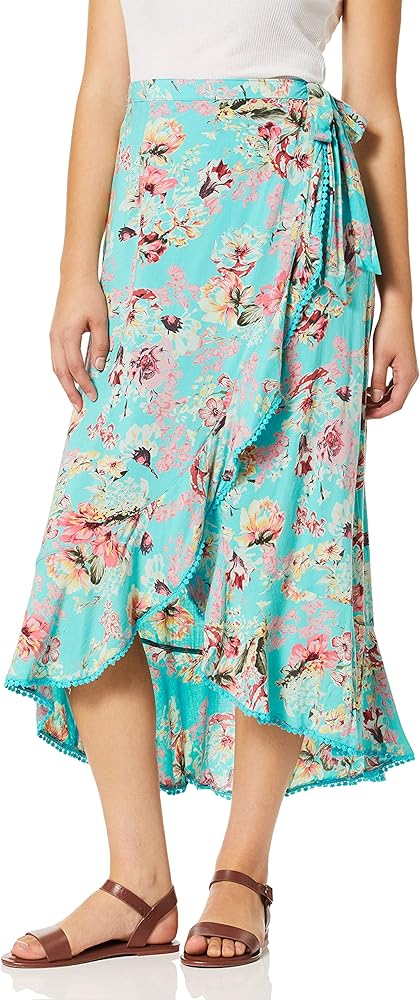 Angie Women's Floral Printed Wrap Skirt